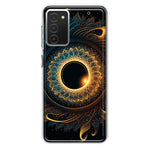 Samsung Galaxy A03S Mandala Geometry Abstract Eclipse Pattern Hybrid Protective Phone Case Cover