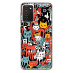Samsung Galaxy A03S Psychedelic Cute Cats Friends Pop Art Hybrid Protective Phone Case Cover