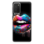 Samsung Galaxy A03S Colorful Lip Graffiti Painting Art Hybrid Protective Phone Case Cover