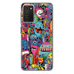 Samsung Galaxy A03S Psychedelic Trippy Happy Aliens Characters Hybrid Protective Phone Case Cover