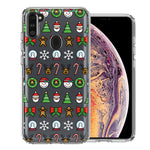 Samsung Galaxy A11 Classic Christmas Polka Dots Santa Snowman Reindeer Candy Cane Design Double Layer Phone Case Cover