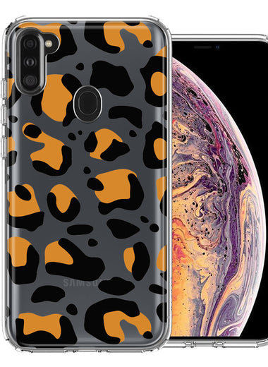 Samsung Galaxy A11 Classic Animal Wild Leopard Jaguar Print Double Layer Phone Case Cover