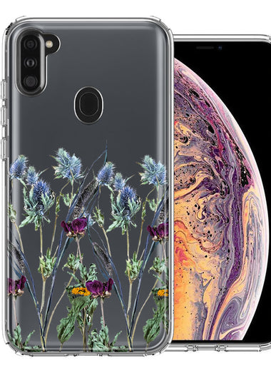 Samsung Galaxy A11 Country Dried Flowers Design Double Layer Phone Case Cover