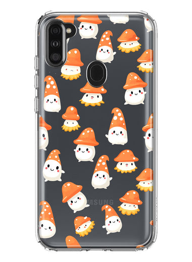 Samsung Galaxy A11 Cute Cartoon Mushroom Ghost Characters Hybrid Protective Phone Case Cover