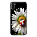 Samsung Galaxy A11 Cute White Daisy Red Ladybug Double Layer Phone Case Cover
