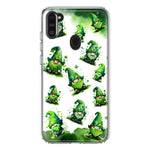 Samsung Galaxy A11 Gnomes Shamrock Lucky Green Clover St. Patrick Hybrid Protective Phone Case Cover