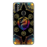 Samsung Galaxy A11 Mandala Geometry Abstract Dragon Pattern Hybrid Protective Phone Case Cover