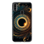 Samsung Galaxy A11 Mandala Geometry Abstract Eclipse Pattern Hybrid Protective Phone Case Cover