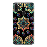 Samsung Galaxy A11 Mandala Geometry Abstract Elephant Pattern Hybrid Protective Phone Case Cover