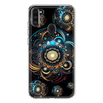 Samsung Galaxy A11 Mandala Geometry Abstract Multiverse Pattern Hybrid Protective Phone Case Cover