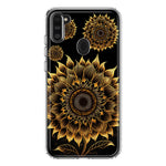 Samsung Galaxy A11 Mandala Geometry Abstract Sunflowers Pattern Hybrid Protective Phone Case Cover