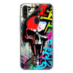 Samsung Galaxy A11 Skull Face Graffiti Painting Art Hybrid Protective Phone Case Cover