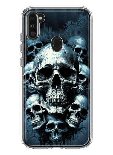 Samsung Galaxy A11 Graveyard Death Dream Skulls Double Layer Phone Case Cover