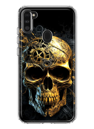 Samsung Galaxy A11 Steampunk Skull Science Fiction Machinery Double Layer Phone Case Cover
