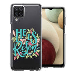 Samsung Galaxy A12 He Is Risen Text Easter Jesus Christian Flowers Double Layer Phone Case Cover