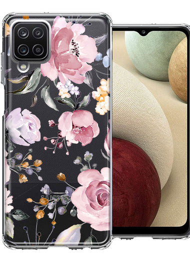 For Samsung Galaxy A12 Soft Pastel Spring Floral Flowers Blush Lavender Phone Case Cover