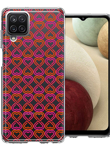 Samsung Galaxy A12 Infinity Hearts Design Double Layer Phone Case Cover
