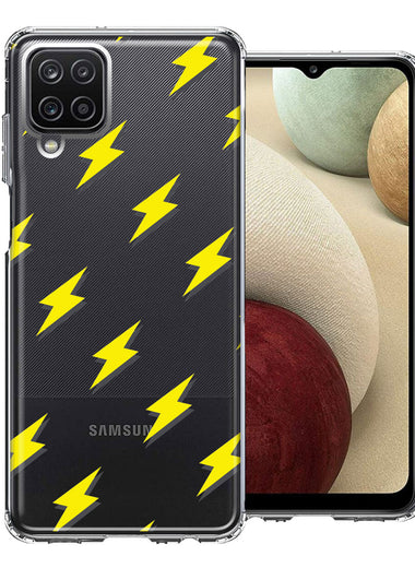 Samsung Galaxy A12 Electric Lightning Bolts Design Double Layer Phone Case Cover