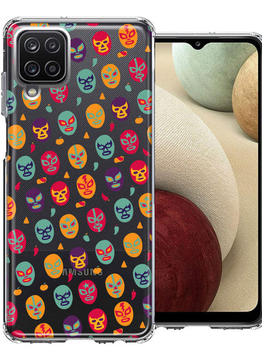 Samsung Galaxy A12 Lucha Libre Masks Design Double Layer Phone Case Cover