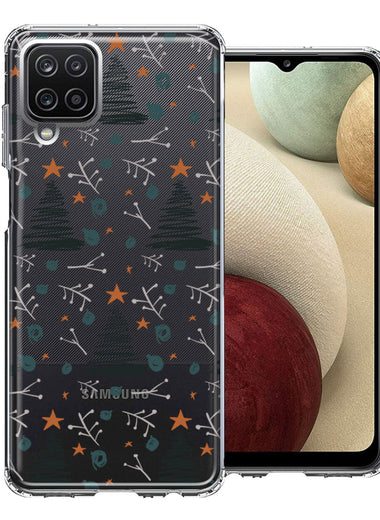 Samsung Galaxy A12 Holiday Christmas Trees Design Double Layer Phone Case Cover