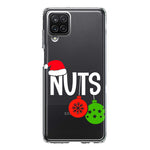 Samsung Galaxy A12 Christmas Funny Couples Chest Nuts Ornaments Hybrid Protective Phone Case Cover