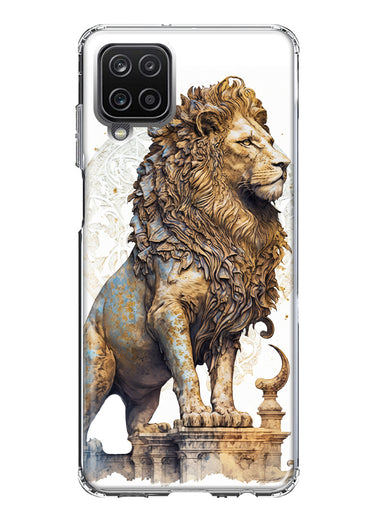 Samsung Galaxy A12 Ancient Lion Sculpture Hybrid Protective Phone Case Cover