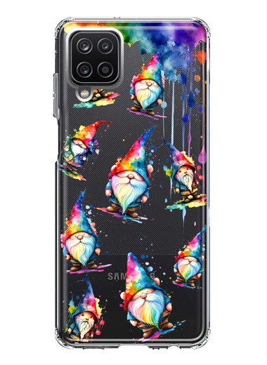 Samsung Galaxy A22 5G Neon Water Painting Colorful Splash Gnomes Hybrid Protective Phone Case Cover