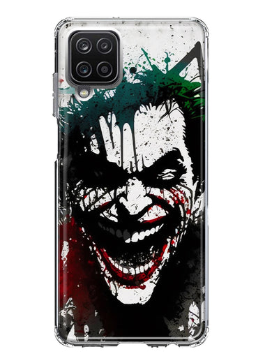 Samsung Galaxy A12 Laughing Joker Painting Graffiti Hybrid Protective Phone Case Cover
