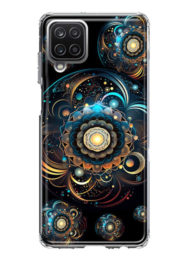 Samsung Galaxy A22 5G Mandala Geometry Abstract Multiverse Pattern Hybrid Protective Phone Case Cover
