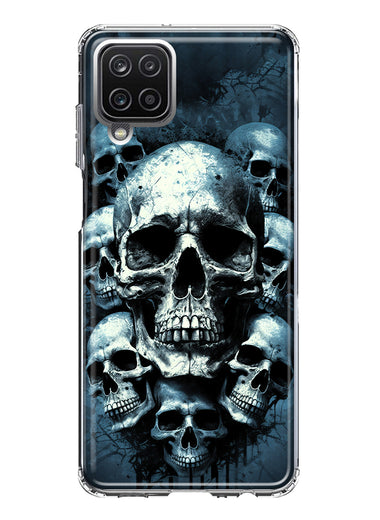 Samsung Galaxy A22 5G Graveyard Death Dream Skulls Double Layer Phone Case Cover