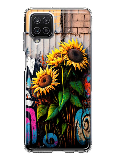 Samsung Galaxy A22 5G Sunflowers Graffiti Painting Art Hybrid Protective Phone Case Cover