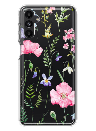 Samsung Galaxy A14 Spring Pastel Wild Flowers Summer Classy Elegant Beautiful Hybrid Protective Phone Case Cover