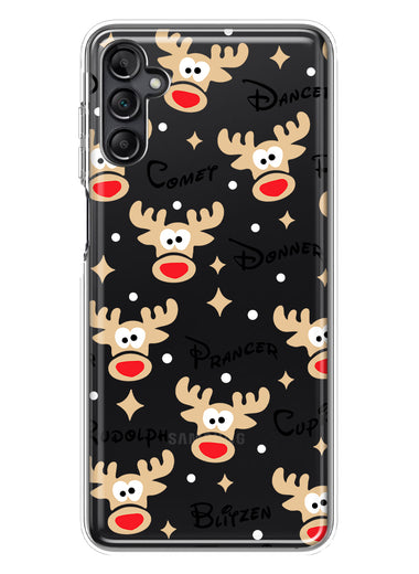 Samsung Galaxy A13 Red Nose Reindeer Christmas Winter Holiday Hybrid Protective Phone Case Cover