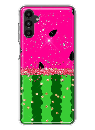 Samsung Galaxy A14 Summer Watermelon Sugar Vacation Tropical Fruit Pink Green Hybrid Protective Phone Case Cover