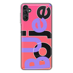 Samsung Galaxy A54 Pink Purple Clear Funny Text Quote Boujee Hybrid Protective Phone Case Cover