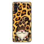 Samsung Galaxy A54 Gnome Sunflower Leopard Hybrid Protective Phone Case Cover