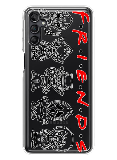 Samsung Galaxy A13 Cute Halloween Spooky Horror Scary Characters Friends Hybrid Protective Phone Case Cover