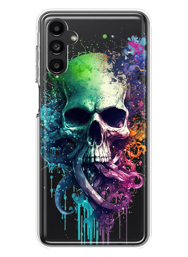 Samsung Galaxy A13 Fantasy Octopus Tentacles Skull Hybrid Protective Phone Case Cover