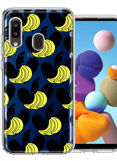 Samsung Galaxy A20 Tropical Bananas Design Double Layer Phone Case Cover