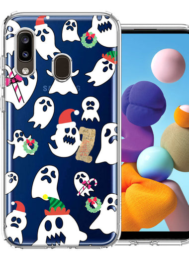 Samsung Galaxy A20 Halloween Christmas Ghost Design Double Layer Phone Case Cover