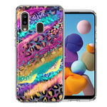 Samsung Galaxy A20 Leopard Paint Colorful Beautiful Abstract Milkyway Double Layer Phone Case Cover