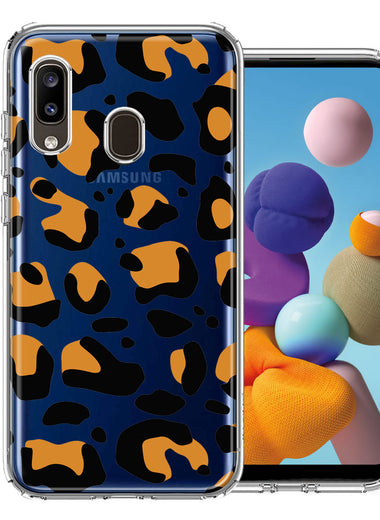 Samsung Galaxy A20 Classic Animal Wild Leopard Jaguar Print Double Layer Phone Case Cover
