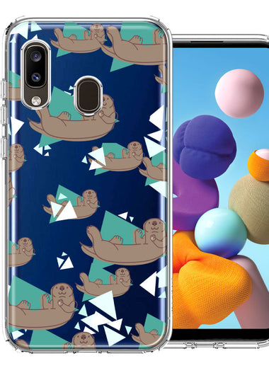 Samsung Galaxy A20 Cute Otter Design Double Layer Phone Case Cover