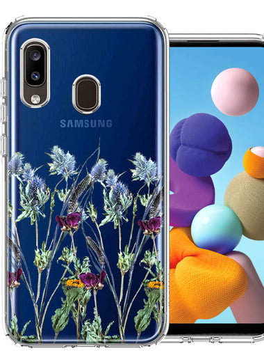 Samsung Galaxy A20 Country Dried Flowers Design Double Layer Phone Case Cover