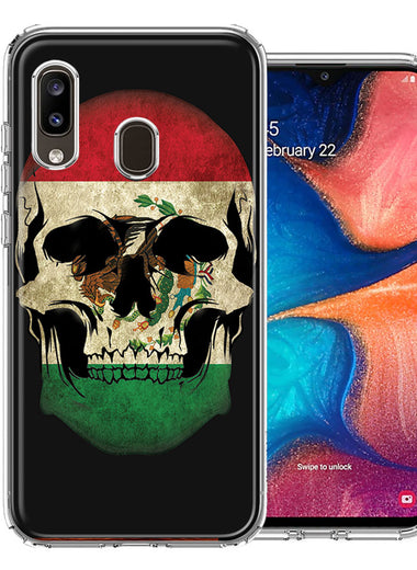 Samsung A20 Mexico Flag Skull Design Double Layer Phone Case Cover