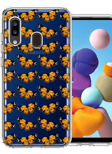 Samsung Galaxy A20 Monarch Butterflies Design Double Layer Phone Case Cover