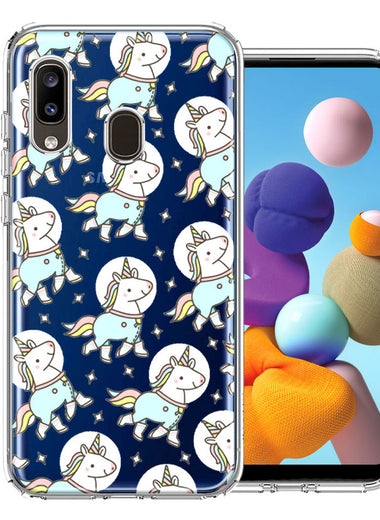 Samsung Galaxy A20 Space Unicorns Design Double Layer Phone Case Cover
