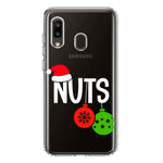 Samsung Galaxy A20 Christmas Funny Couples Chest Nuts Ornaments Hybrid Protective Phone Case Cover