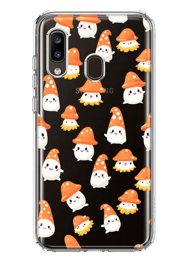 Samsung Galaxy A20 Cute Cartoon Mushroom Ghost Characters Hybrid Protective Phone Case Cover