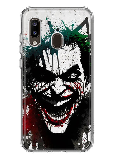 Samsung Galaxy A20 Laughing Joker Painting Graffiti Hybrid Protective Phone Case Cover